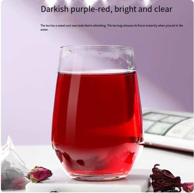 Mulberry rose roselle tea