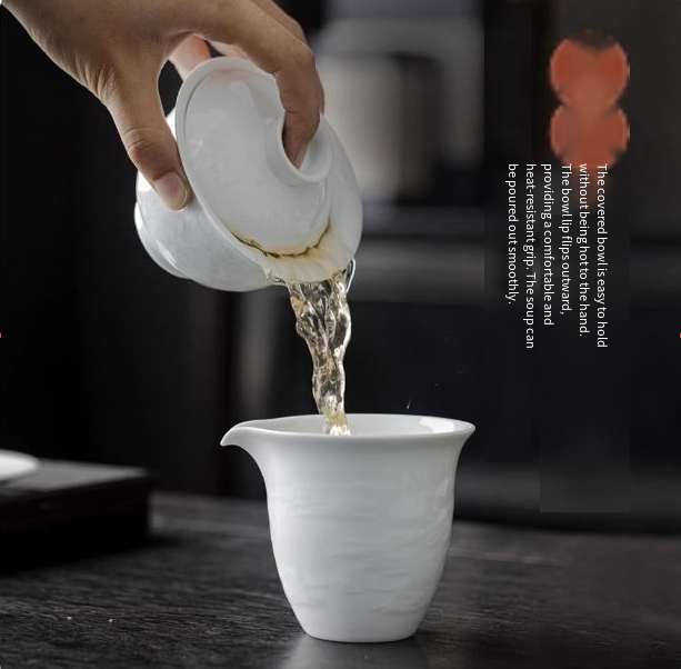Kung Fu tea set ceramic gaiwan brewing teacup teapot high-end gift gift box