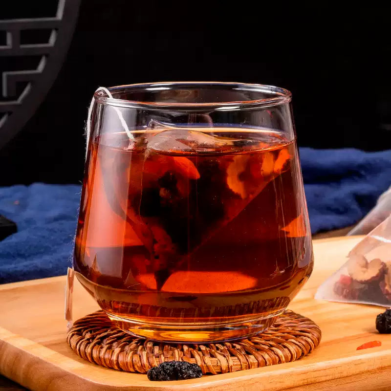 Black and red goji berry, mulberry tea, goji berry and red date, mulberry health tea combination fruit and flower tea